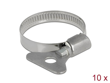 Delock Butterfly Hose Clamp 25 - 40 mm 10 pieces metal - delock.israel