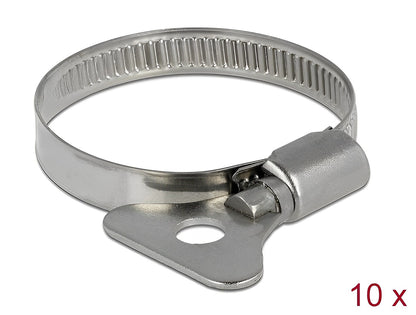 Delock Butterfly Hose Clamp 32 - 50 mm 10 pieces metal - delock.israel