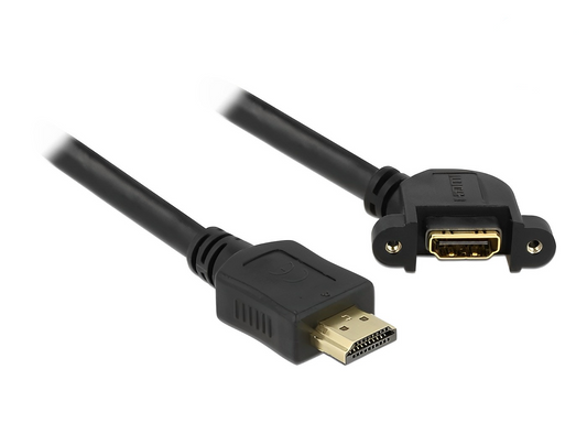 כבל HDMI 4K מבית Delock גרמניה משמש להרחבת חיבורי HDMI ולחיבור מגוון התקנים