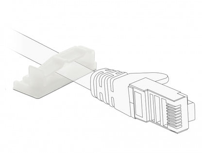 Delock Flat cable holder with locking clip self-adhesive screwable natural - delock.israel