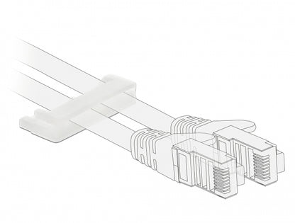 Delock Flat cable holder with locking clip self-adhesive natural - delock.israel