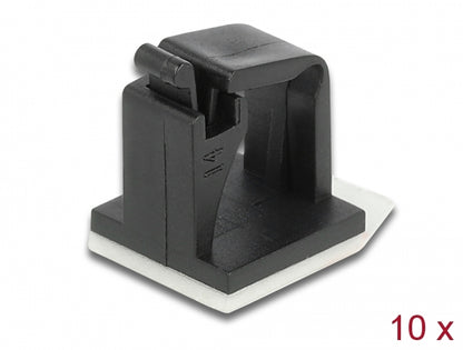 Delock Cable holder with locking clip self-adhesive black - delock.israel