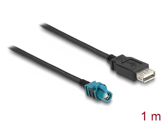 Delock Cable HSD Z female to USB 2.0 Type-A female 1 m - delock.israel