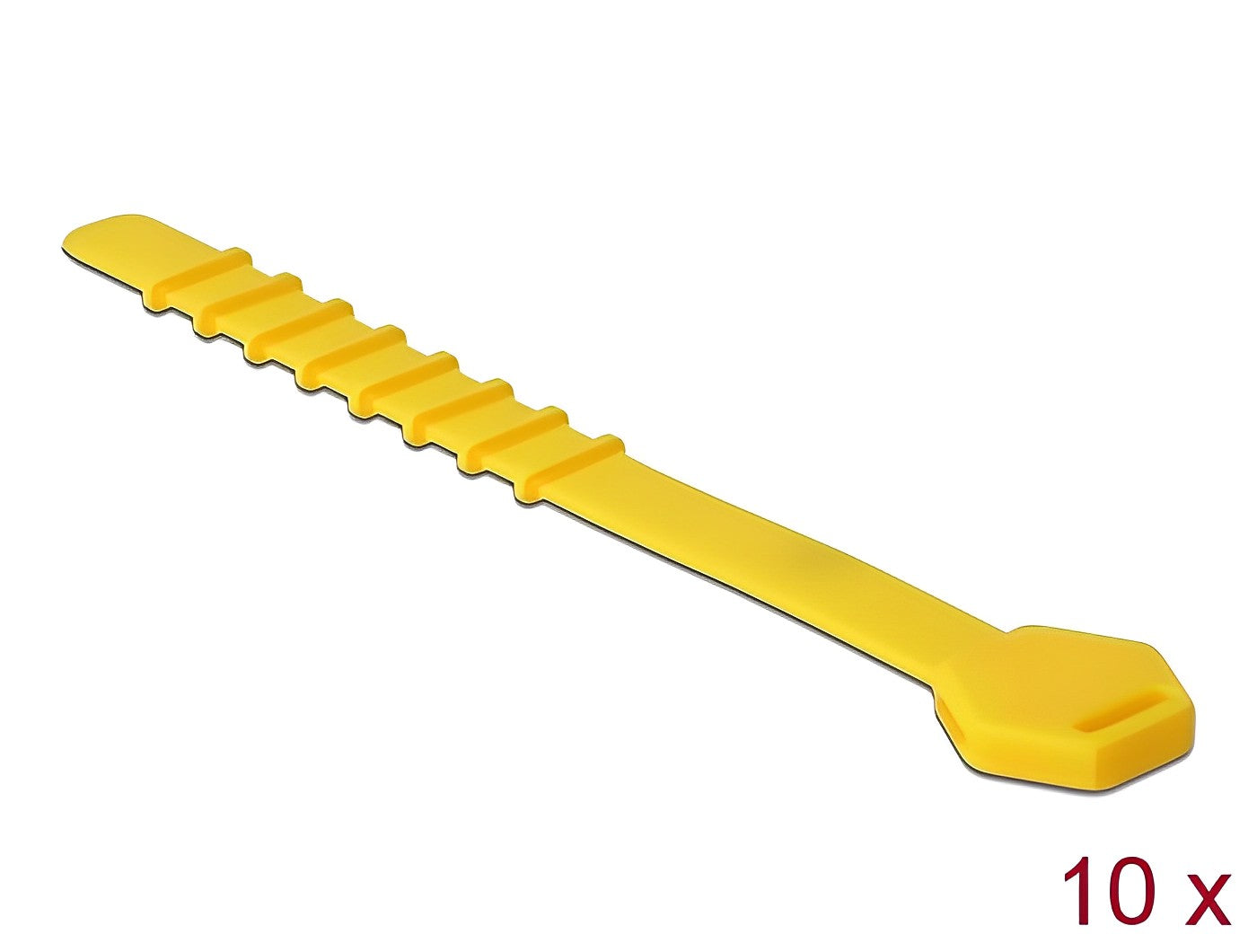 Delock Silicone Cable Ties reusable 10 pieces yellow - delock.israel