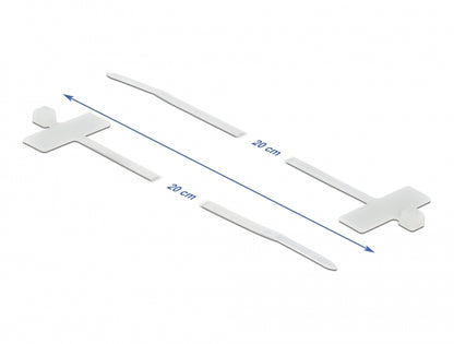 Delock Cable Tie with Label Tap L 200 x W 2.5 mm white - delock.israel