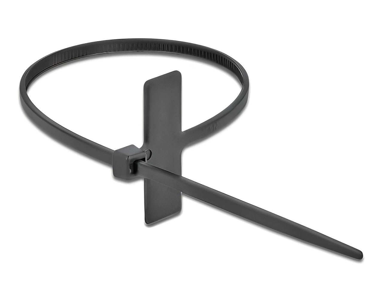 Delock Cable Tie with Label Tap L 100 x W 2.5 mm black - delock.israel