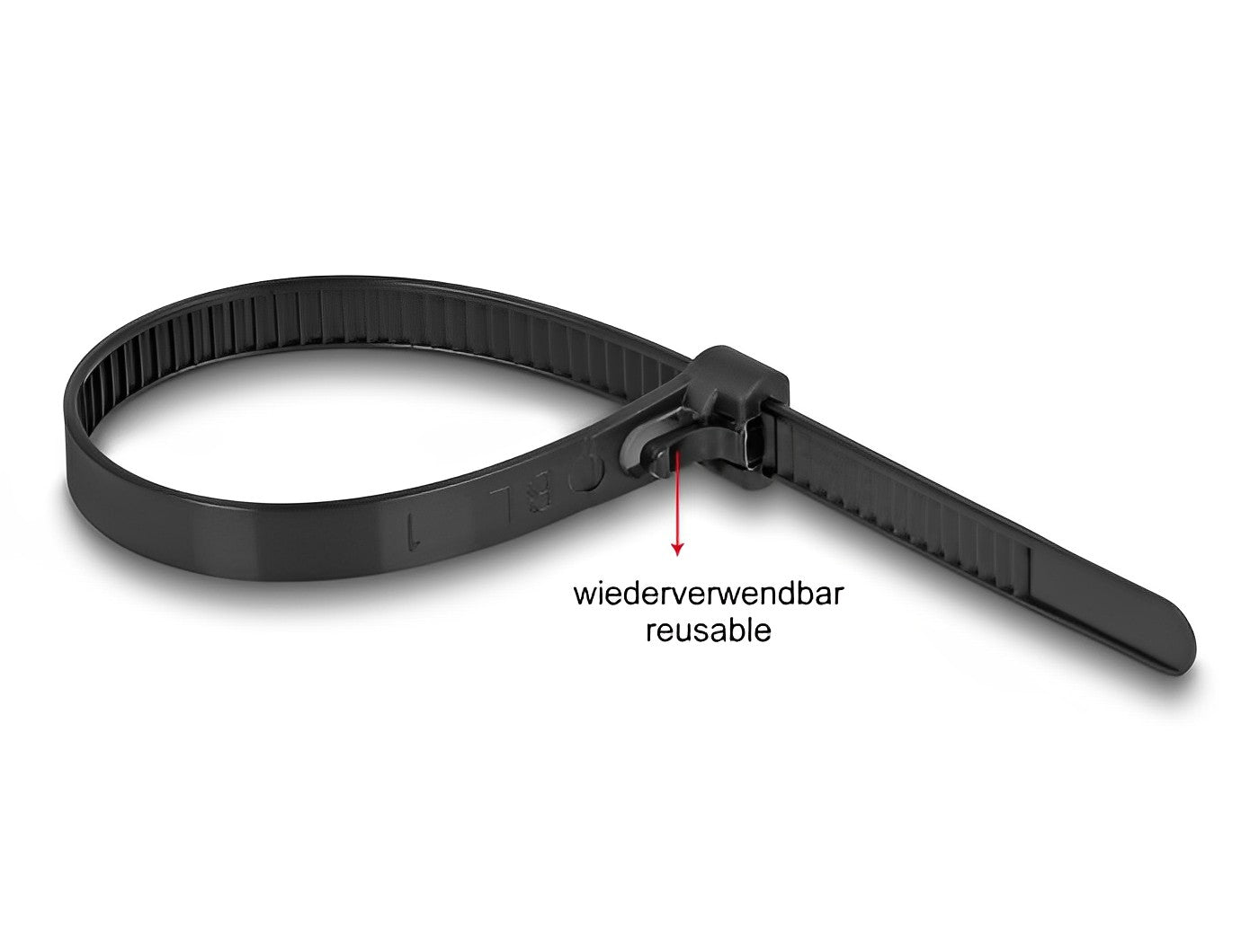 Delock Cable ties reusable heat-resistant black - delock.israel