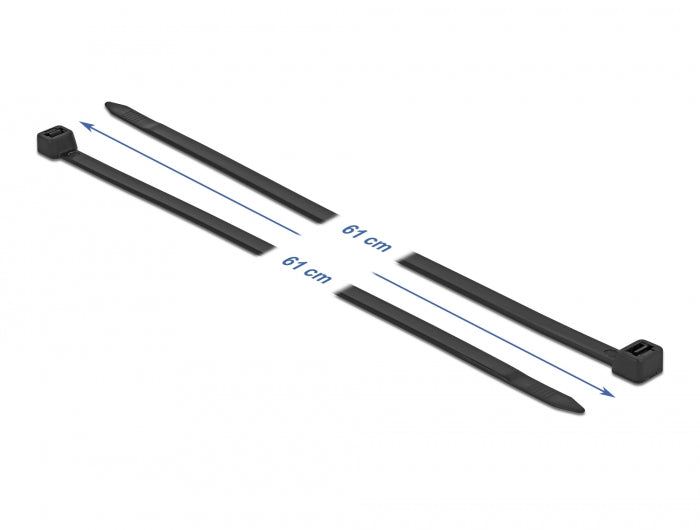 Delock Cable tie UV-resistant L 610 x W 9.0 mm black 10 pieces - delock.israel