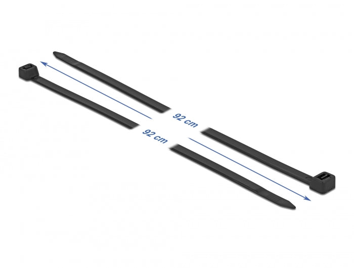 Delock Cable tie UV-resistant L 920 x W 9.0 mm black 10 pieces - delock.israel