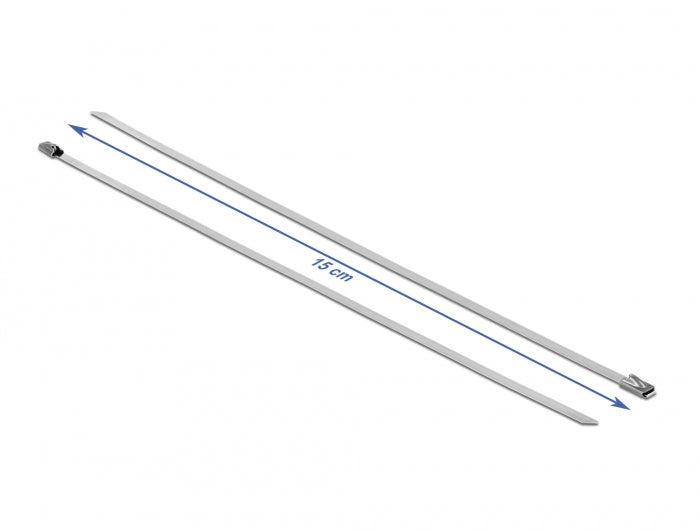 Delock Cable ties stainless steel L 150 x W 4.6 mm 20 pieces - delock.israel