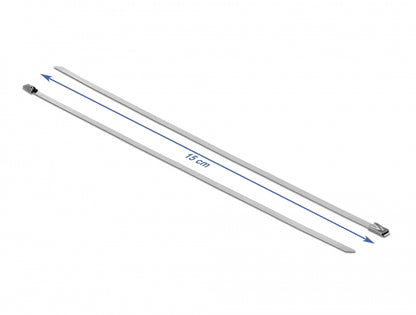 Delock Cable ties stainless steel L 150 x W 4.6 mm 20 pieces - delock.israel