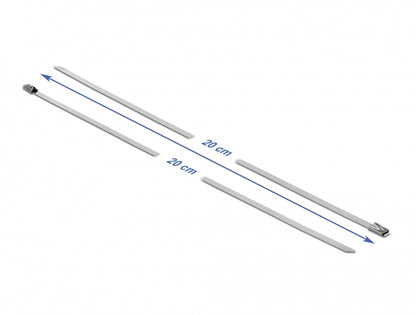 Delock Cable ties stainless steel L 200 x W 4.6 mm 20 pieces - delock.israel