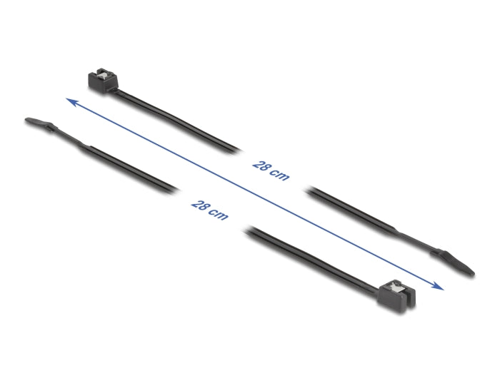 Delock Cable Tie self-cutting 50 pieces black - delock.israel