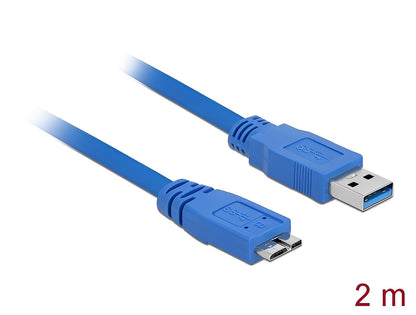 כבל USB 3.0 5Gbps תקע USB Micro-B לתקע USB-A - delock.israel
