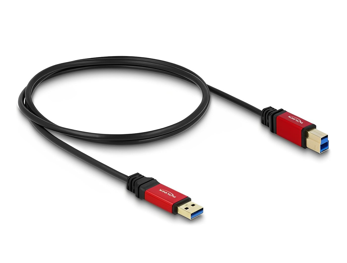 כבל USB 3.0 5Gbps Red metal תקע USB-B לתקע USB-A - delock.israel