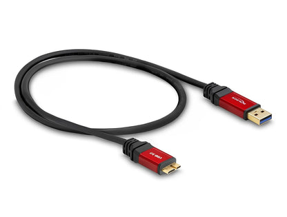 כבל USB 3.0 5Gbps Red metal תקע USB Micro-B לתקע USB-A - delock.israel