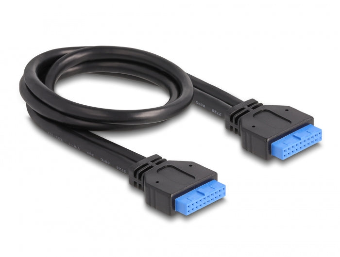 כבל USB 3.0 שקע 20 פין לשקע 20 פין אורך 45 ס"מ - delock.israel