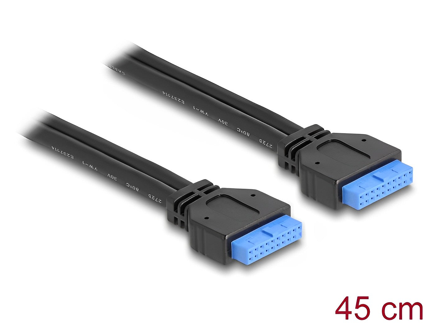 כבל USB 3.0 שקע 20 פין לשקע 20 פין אורך 45 ס"מ - delock.israel