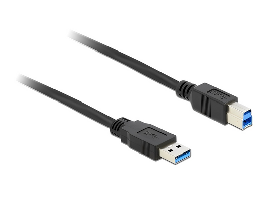 Delock Cable USB 3.0 Type-A male > USB 3.0 Type-B male black - delock.israel