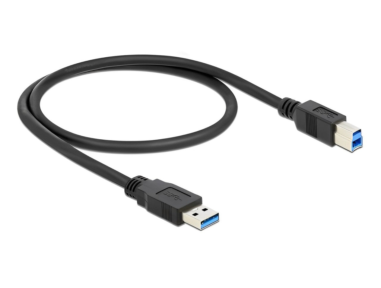 Delock Cable USB 3.0 Type-A male > USB 3.0 Type-B male 0.5 m black - delock.israel