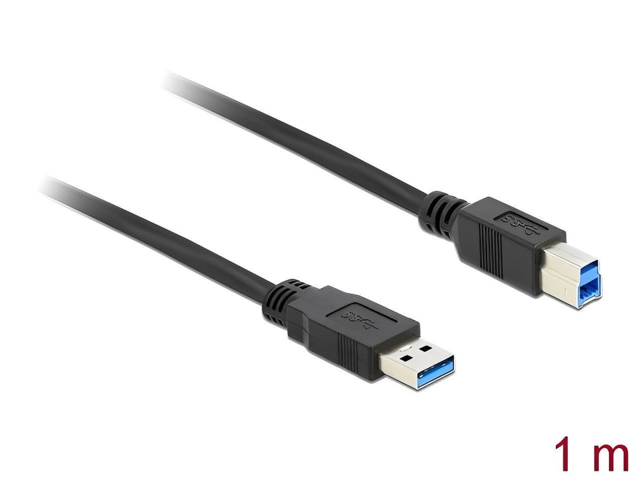 Delock Cable USB 3.0 Type-A male > USB 3.0 Type-B male 1 m black - delock.israel