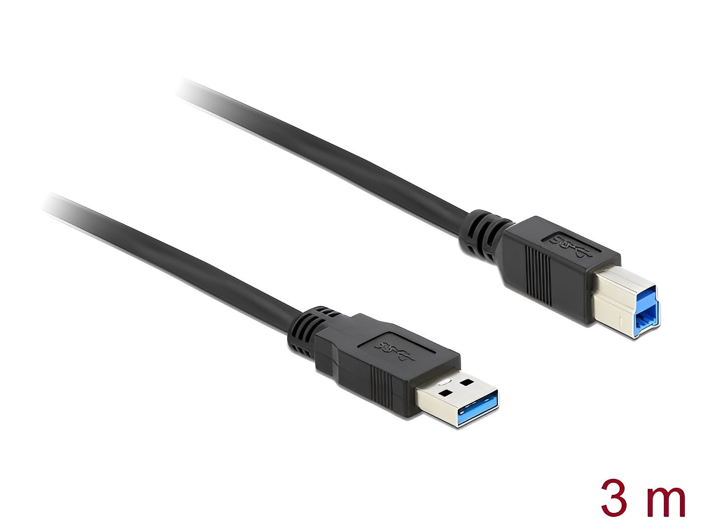 Delock Cable USB 3.0 Type-A male > USB 3.0 Type-B male 3 m black - delock.israel