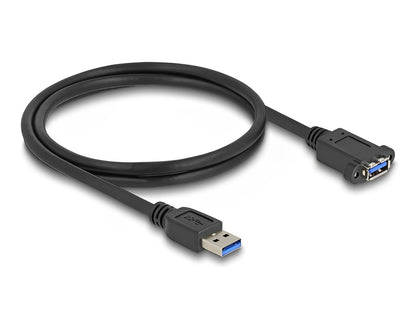 Delock USB 5 Gbps Cable USB Type-A male to USB Type-A female for installation 1 m black - delock.israel