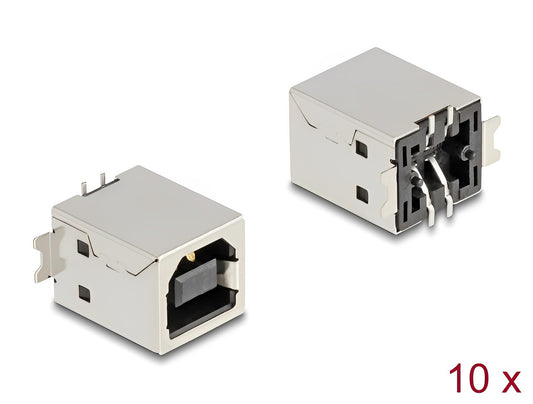Delock USB 2.0 Type-B female 4 pin SMD connector for solder mounting 10 pieces - delock.israel