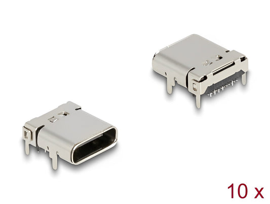 Delock USB 5 Gbps USB Type-C™ female 24 pin SMD connector for solder mounting 10 pieces - delock.israel