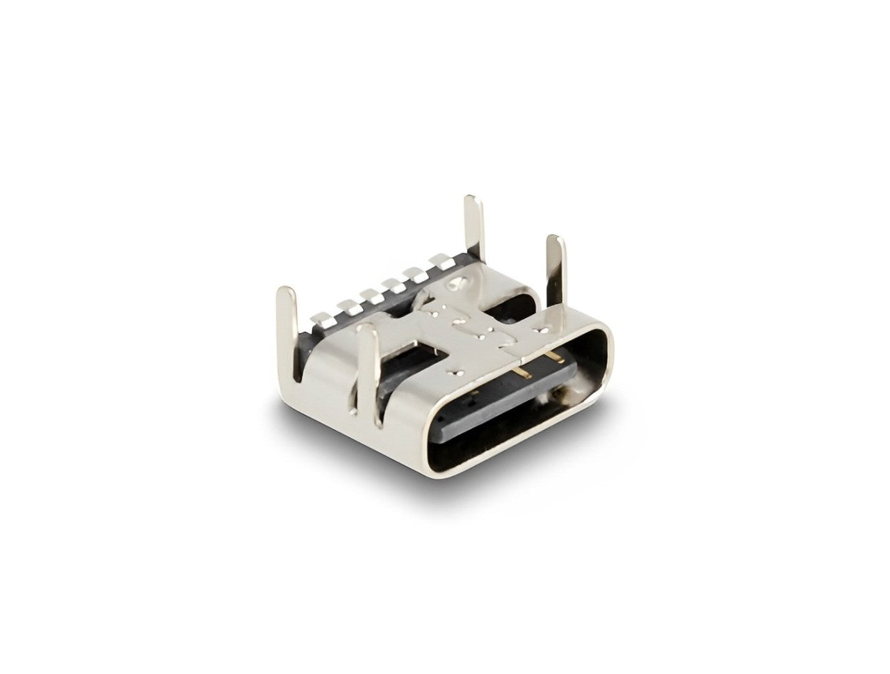 Delock USB 5 Gbps USB Type-C™ female 6 pin SMD connector for solder mounting 90° angled 10 pieces - delock.israel