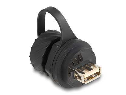מופה USB 2.0 A-B נ/נ להתקנה בקדח עגול עם מכסה מגן IP68 - delock.israel