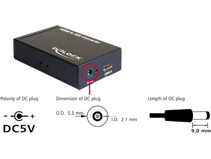 ממיר HDMI לחיבור מקליט 3G-SDI - delock.israel