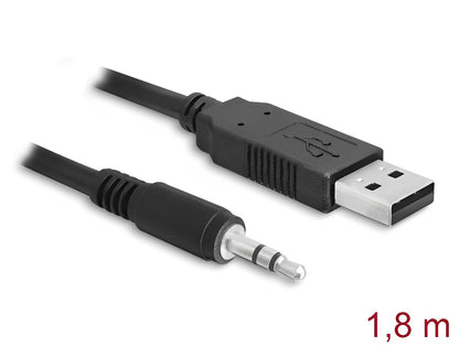 ממיר USB 2.0 זכר ל- TTL 5 V מחבר 3.5 מ"מ - delock.israel