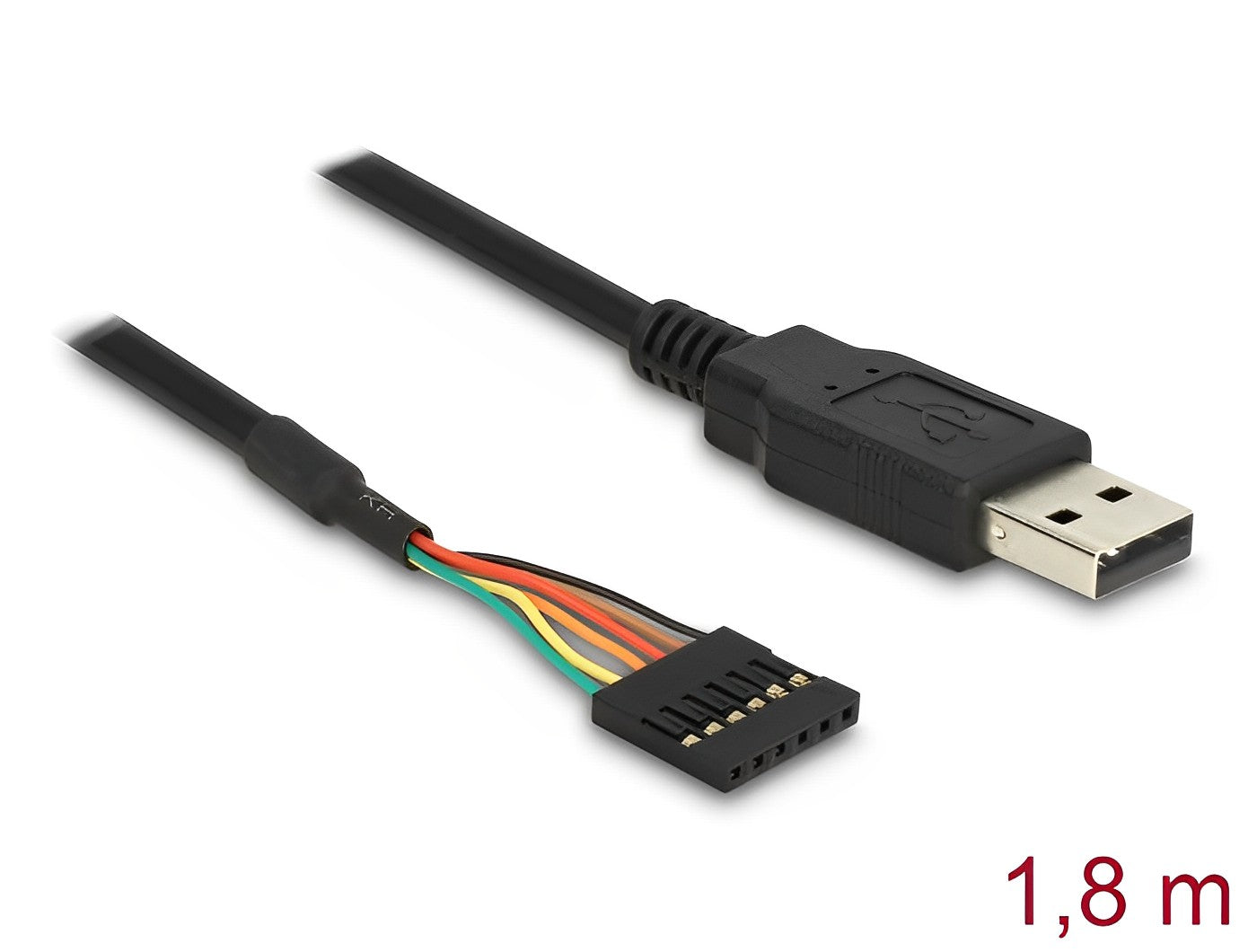 ממיר USB-A 2.0 זכר ל- TTL 3.3 V מחבר 6 פינים צ'יפ FTDI - delock.israel