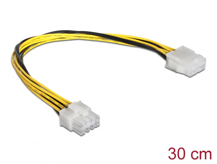 Delock Extension Cable Power supply 8 pin EPS male > female 30 cm - delock.israel