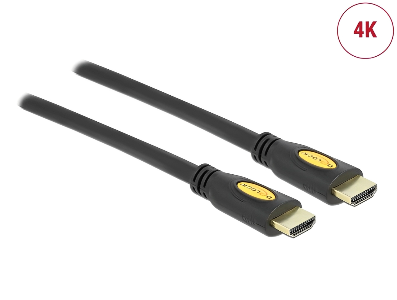 כבל HDMI 4K מבית DELOCK גרמניה משמש לחיבור מסך או טלוויזיה HDMI למחשב עם יציאת HDMI