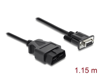 כבל אבחון OBD-2 מבית DELOCK גרמניה מאפשר חיבור של לוגר נתונים