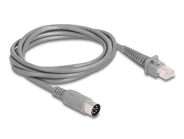 Delock Cable RJ50 male to DIN 8 pin male 2 m grey - delock.israel