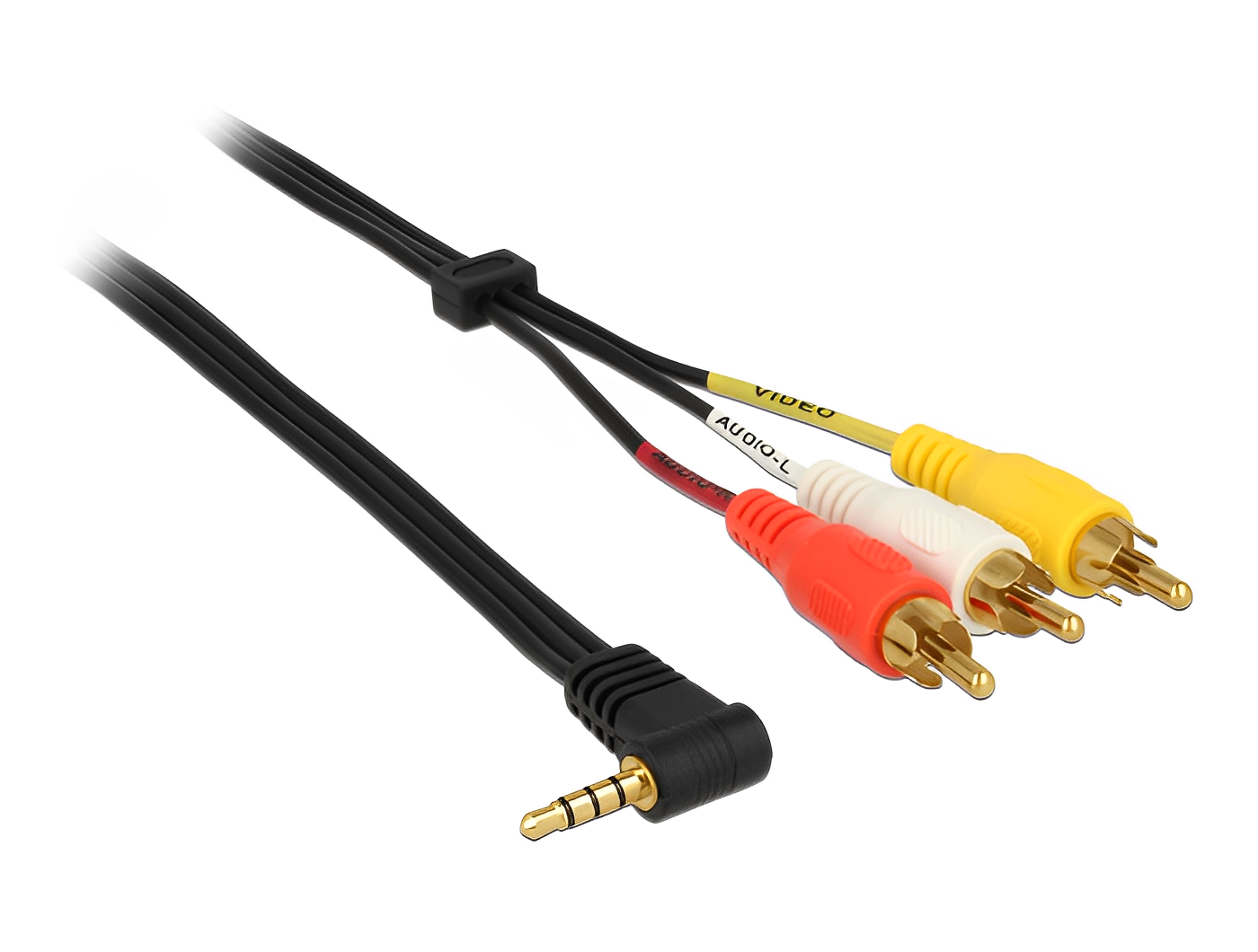 כבל אודיו / וידאו 3xRCA זכר לתקע PL 3.5 סטריאו 4 מגעים - delock.israel