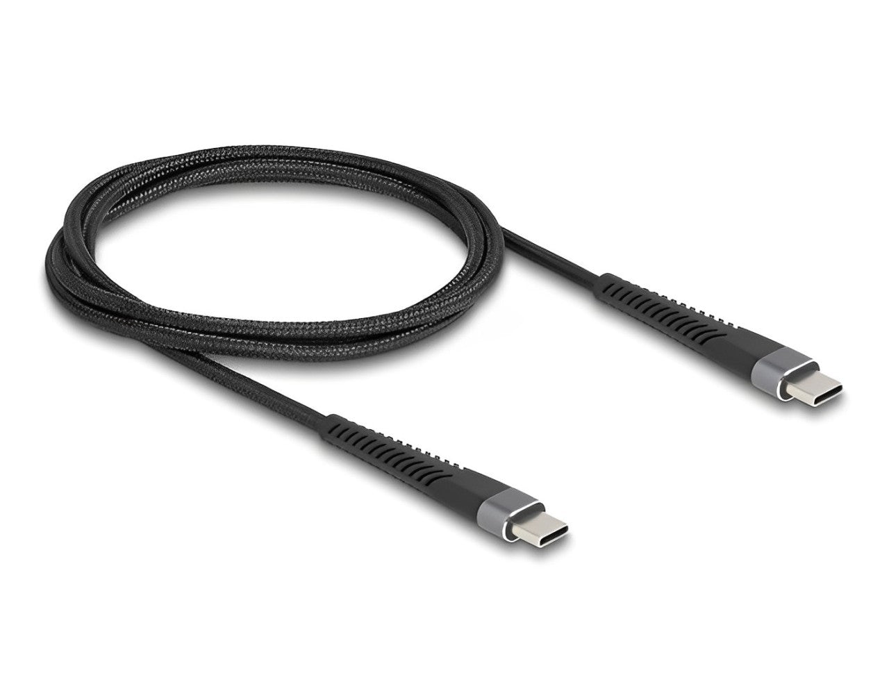 Delock USB 2.0 Cable USB Type-C™ male to male with extended bend protection 60 W 1 m - delock.israel