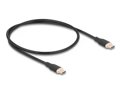 Delock USB 2.0 Cable USB Type-C™ male to male PD 3.0 60 W black Silicone - delock.israel