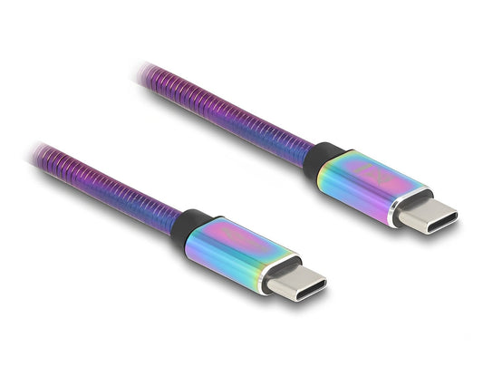 כבל טעינה ונתונים USB-C 2.0 מבית&nbsp;DELOCK גרמניה מאפשר חיבור בין מחשב נייד או PC עם יציאת USB-C פנויה לבין התקן עם חיבור USB-C