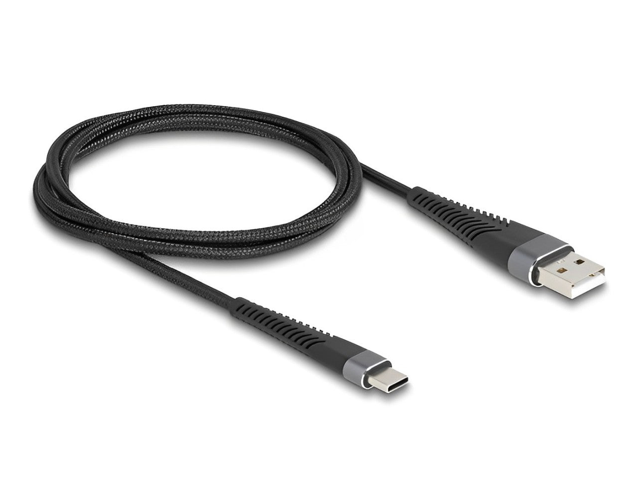 Delock USB 2.0 Cable USB Type-A male to USB Type-C™ male with extended bend protection 1 m - delock.israel