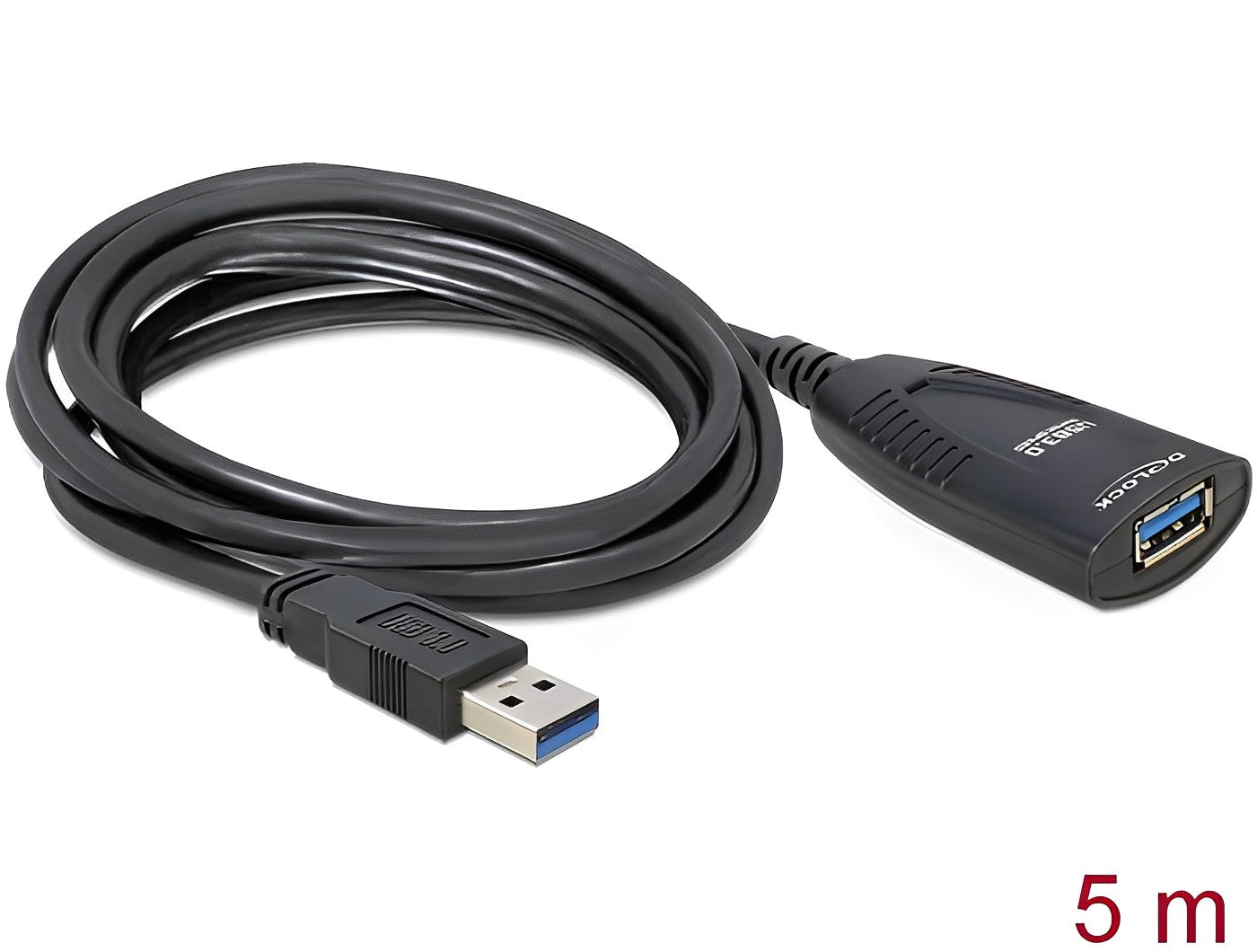 כבל מאריך אקטיבי USB-A 3.0 5Gbps ז/נ אורך 5 מטר - delock.israel