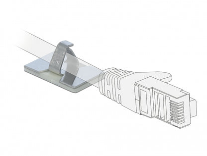 Delock Cable clamp self-adhesive aluminium - delock.israel