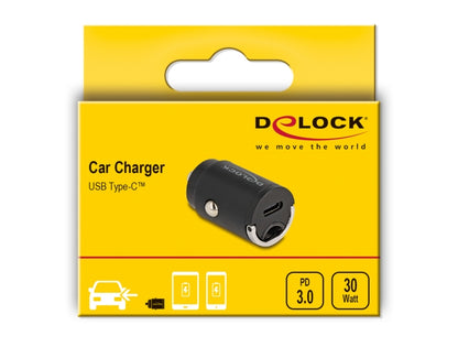 Delock Mini Car Charger USB Type-C™ PD 3.0 with 30 W-delock.israel