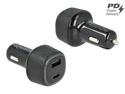 מטען כפול מהיר לרכב USB-C PD 3.0 63W - delock.israel