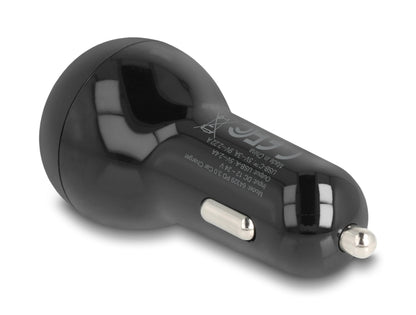 מטען מהיר לרכב מבית Delock גרמניה עם חיבורים מסוג USB-C/A מתאים לטעינה של מגוון מכשירים