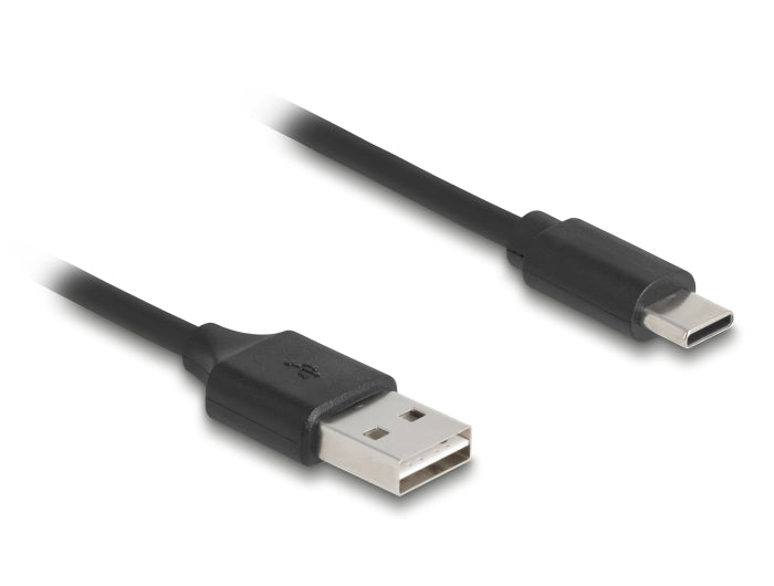 כבל מסולסל EASY-USB 2.0 מבית Delock גרמניה מאפשר חיבור בין מכשיר עם מחבר USB-C למחשב אישי או נייד עם חיבור USB-A פנוי - delock.israel