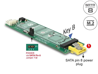 מתאם SATA עבור כונן M.2 SATA - delock.israel